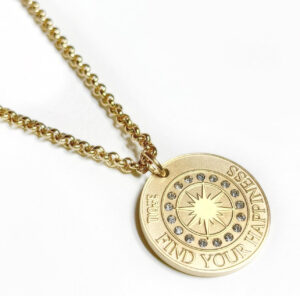 Medallón cadena circonitas